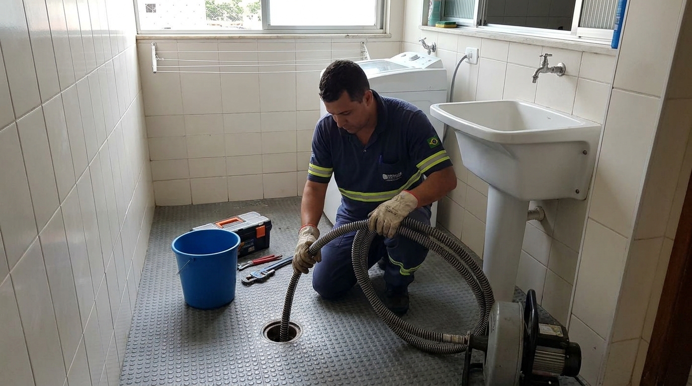 Desobstrução na Cozinha em São José do Rio Preto‑SP